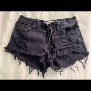 Brandy Melville ripped black shorts